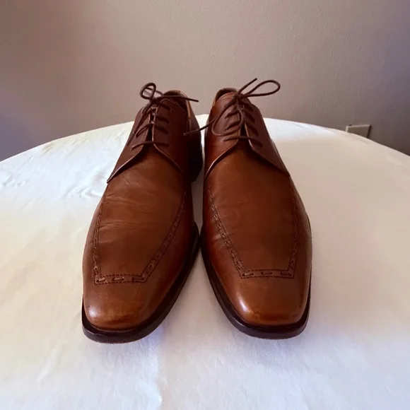 Bruno Magli Tan Leather Oxfords Made in Italy 11.5 display picture 1